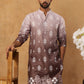 Printed Cotton Blend Kurta (65KO 5405 Grey ) [FF] [P-8-7]