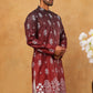 Printed Cotton Blend Kurta (65KO 5405 Maroon ) [FF] [P-8-7]