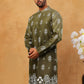 Printed Cotton Blend Kurta (65KO 5405 Olive ) [FF] [P-8-7]