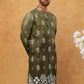 Printed Cotton Blend Kurta (65KO 5405 Olive ) [FF] [P-8-7]