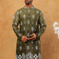 Printed Cotton Blend Kurta (65KO 5405 Olive ) [FF] [P-8-7]