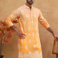 Printed Cotton Blend Kurta (65KO 5405 Orange ) [FF] [P-8-7]