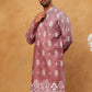 Printed Cotton Blend Kurta (65KO 5405 Pink ) [FF] [P-8-7]