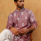 Printed Cotton Blend Kurta (65KO 5405 Pink ) [FF] [P-8-7]