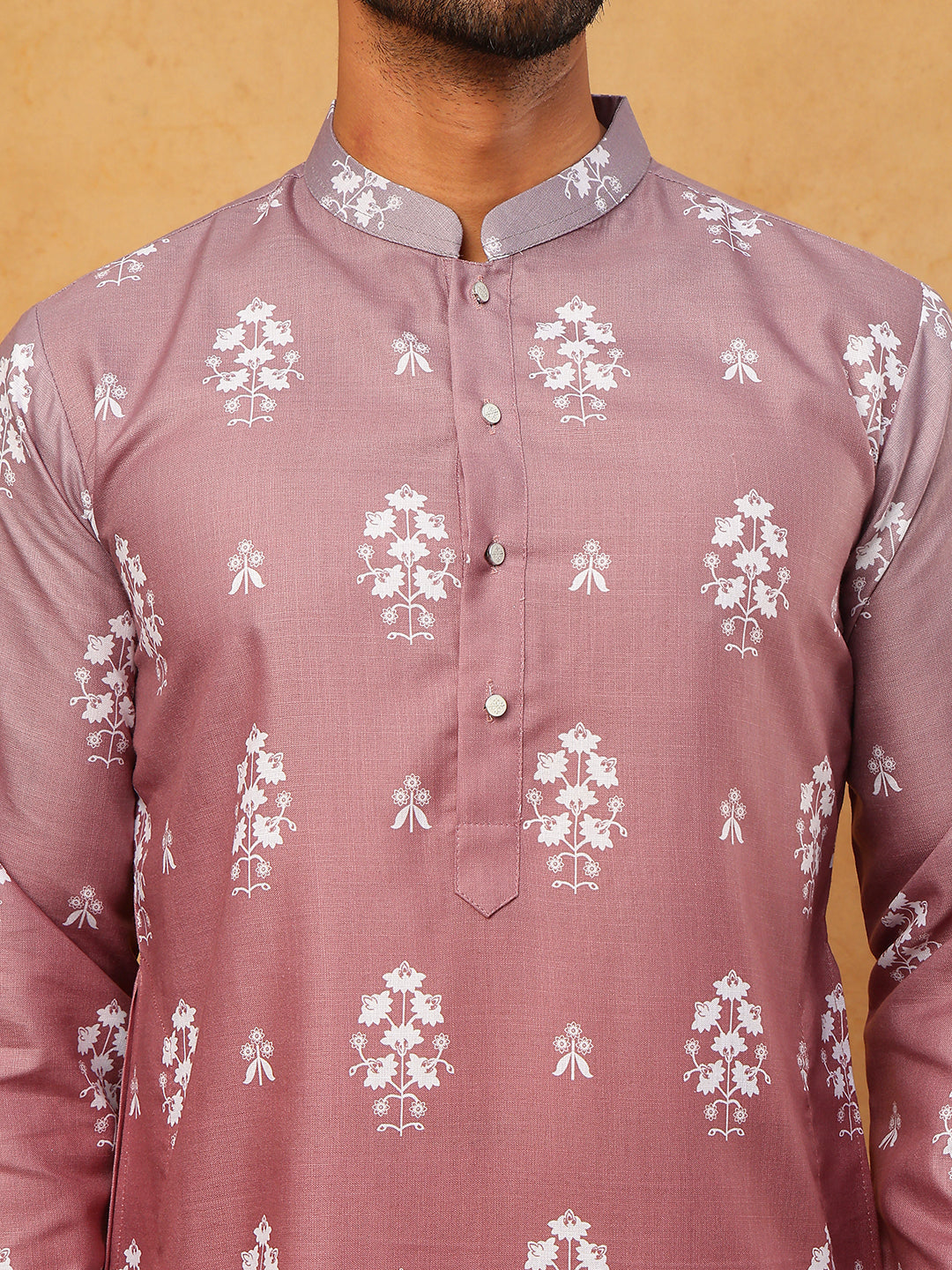 Printed Cotton Blend Kurta (65KO 5405 Pink ) [FF] [P-8-7]