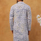 Printed & Embroidered Kurta (65KO 5406 Blue ) [FF] [G-8]