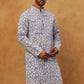 Printed & Embroidered Kurta (65KO 5406 Blue ) [FF] [G-8]