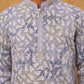 Printed & Embroidered Kurta (65KO 5406 Blue ) [FF] [G-8]