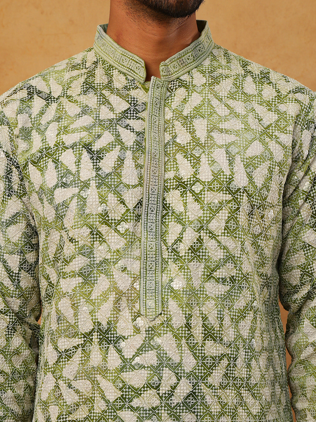 Printed & Embroidered Kurta (65KO 5406 Green ) [FF] [G-8]