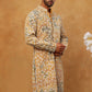 Printed & Embroidered Kurta (65KO 5406 Mustard ) [FF] [G-8]