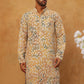 Printed & Embroidered Kurta (65KO 5406 Mustard ) [FF] [G-8]