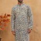Printed & Embroidered Kurta (65KO 5406 Olive ) [FF] [G-8]