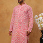 Printed & Embroidered Kurta (65KO 5406 Pink ) [FF] [G-8]