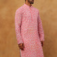 Printed & Embroidered Kurta (65KO 5406 Pink ) [FF] [G-8]