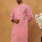 Printed & Embroidered Kurta (65KO 5406 Pink ) [FF] [G-8]