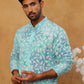 Printed & Embroidered Kurta (65KO 5406 Sky ) [FF] [G-8]