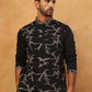 Embroidered Silk Blend Kurta (65KO 5407 Black ) [FF] [D-1]
