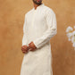 Men’s Ethnic Cotton Embroidered Kurta (65KO 5408 White ) [FF] [P-17-18]