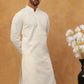 Men’s Ethnic Cotton Embroidered Kurta (65KO 5408 White ) [FF] [P-17-18]