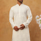 Men’s Ethnic Cotton Embroidered Kurta (65KO 5408 White ) [FF] [P-17-18]
