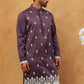 Traditional Silk Blend Embroidered Kurta (65KO 5411 Purple ) [FF] [F-2-3]