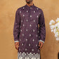 Traditional Silk Blend Embroidered Kurta (65KO 5411 Purple ) [FF] [F-2-3]