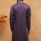 Men Silk Blend Kurta with Embroidery (65KO 5412 Purple ) [FF] [F-3]