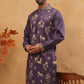 Men Silk Blend Kurta with Embroidery (65KO 5412 Purple ) [FF] [F-3]