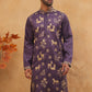 Men Silk Blend Kurta with Embroidery (65KO 5412 Purple ) [FF] [F-3]