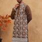 Men Ethnic Embroidered Kurta (65KO 5413 Brown ) [FF] [Q-11-14]