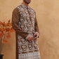 Men Ethnic Embroidered Kurta (65KO 5413 Brown ) [FF] [Q-11-14]