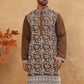 Men Ethnic Embroidered Kurta (65KO 5413 Brown ) [FF] [Q-11-14]