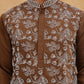 Men Ethnic Embroidered Kurta (65KO 5413 Brown ) [FF] [Q-11-14]