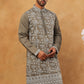 Men Ethnic Embroidered Kurta (65KO 5413 Grey ) [FF] [Q-11-14]
