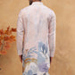 Printed Cotton Blend Kurta with Thread Work (65KO 5414 Peach ) [FF] [A-1-4]
