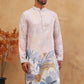 Printed Cotton Blend Kurta with Thread Work (65KO 5414 Peach ) [FF] [A-1-4]