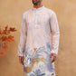 Printed Cotton Blend Kurta with Thread Work (65KO 5414 Peach ) [FF] [A-1-4]