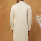 Men Silk Blend Embroidered Kurta (65KO 5415 White ) [FF] [B-1-2]