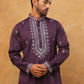 Festive Wear Silk Blend Embroidered Kurta (65KO 5417 Purple ) [FF] [B-1]