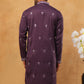 Festive Wear Silk Blend Embroidered Kurta (65KO 5417 Purple ) [FF] [B-1]