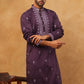 Festive Wear Silk Blend Embroidered Kurta (65KO 5417 Purple ) [FF] [B-1]