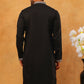 Premium Silk Blend Embroidered Kurta (65KO 5418 Black ) [FF] [B-12]