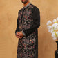 Premium Silk Blend Embroidered Kurta (65KO 5418 Black ) [FF] [B-12]