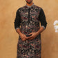 Premium Silk Blend Embroidered Kurta (65KO 5418 Black ) [FF] [B-12]