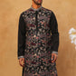 Premium Silk Blend Embroidered Kurta (65KO 5418 Black ) [FF] [B-12]