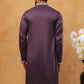 Premium Silk Blend Embroidered Kurta (65KO 5418 Purple ) [FF] [B-12]