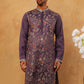 Premium Silk Blend Embroidered Kurta (65KO 5418 Purple ) [FF] [B-12]