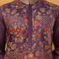 Premium Silk Blend Embroidered Kurta (65KO 5418 Purple ) [FF] [B-12]