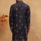 Cotton Blend Printed Straight Kurta (65KO 5419 Black ) [FF] [O-14]