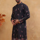 Cotton Blend Printed Straight Kurta (65KO 5419 Black ) [FF] [O-14]